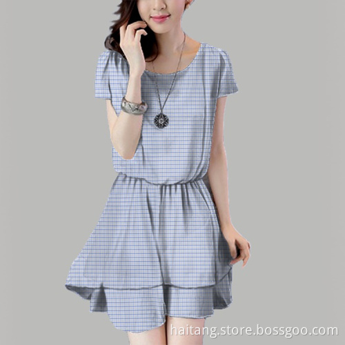 Check Polyester fabric Dobby Bamboo fabric Worker's Shirt